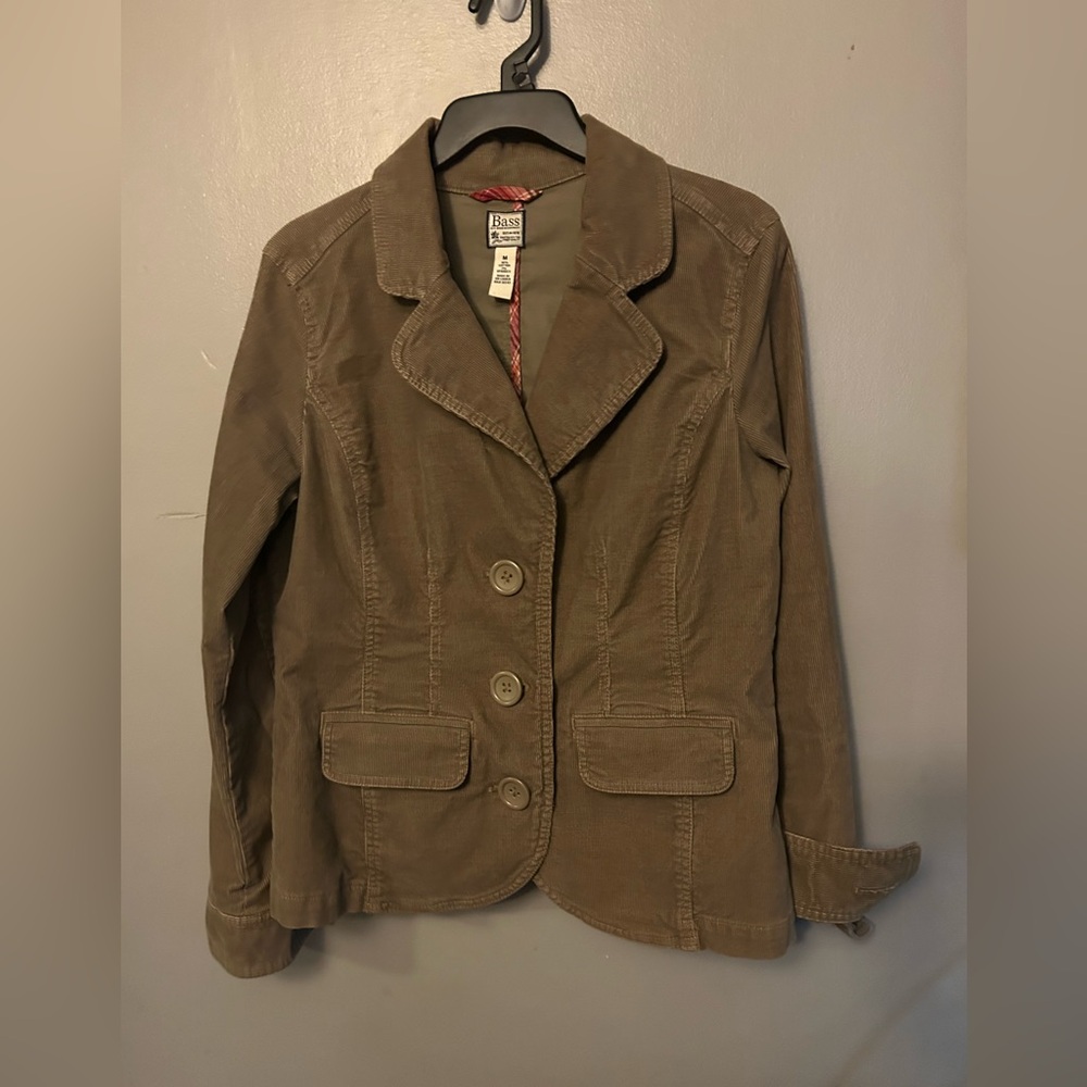 G.H. Bass Blazer - tan/brown fall corduroy button front jacket